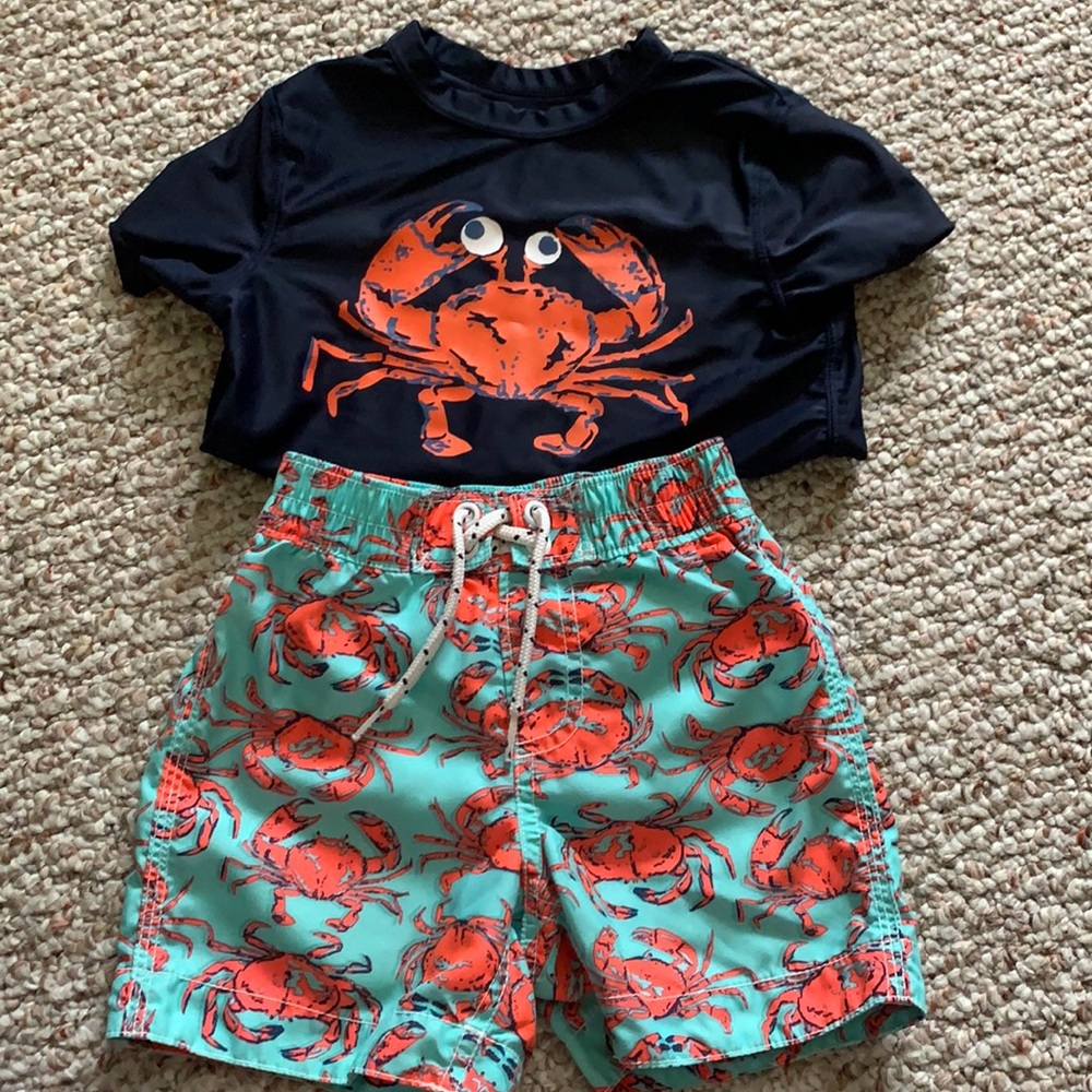 Baby rash guard and trunks